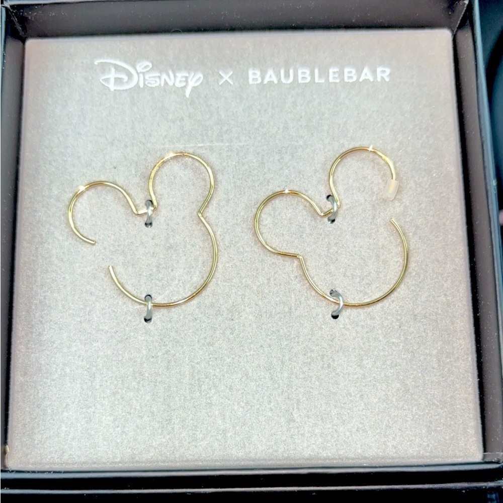 BaubleBar Mickey Hoops